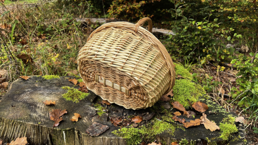 Pilzkorb Naturweide weiss "Perli" – Bild 2