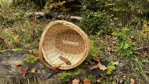 Pilzkorb Naturweide weiss "Perli" – Bild 4